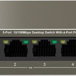 Tenda 5-Port 10 To 100Mbps Desktop Switch with 4-Port PoE