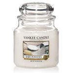 Yankee Candle Baby Powder Medium Jar Retail Box No warranty