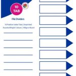 Marlin Bight Board File Dividers/ Indexes 10 Position