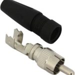 Securnix RCA male solderless connector with boot 10PKT