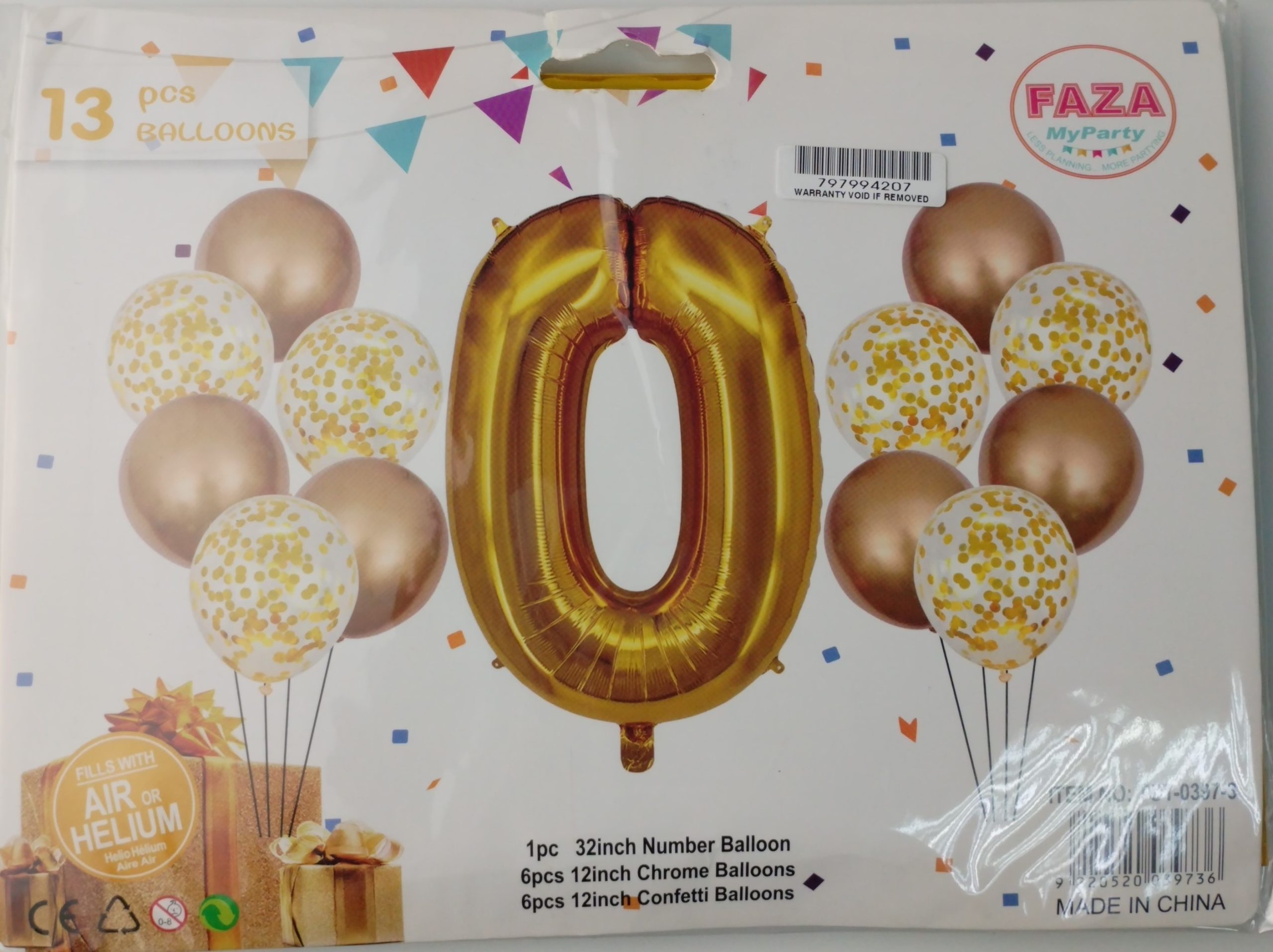 smart Casey 13pc Gold and White Balloon Set Nr.0 - Image 1
