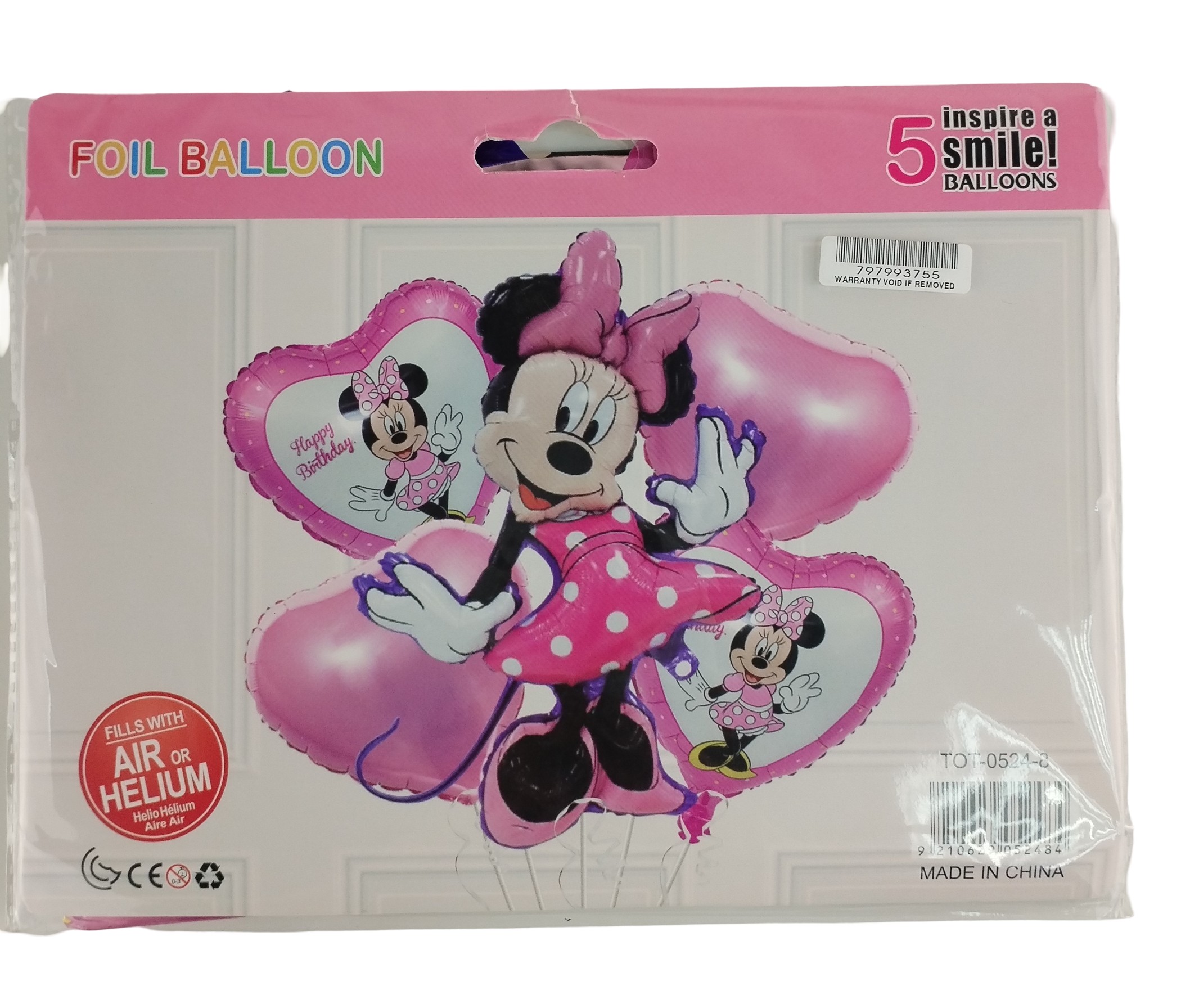 Big_IZY-0524MINI-2.jpg Casey 5pc Minnie Themed Birthday Balloon Set Retail - Image 1