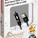 Promate White LinkmateDuo Dual-ended Charge and Sync cable