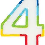 Casey 7cm Multicolor Numerical Birthday Candle Nr.4