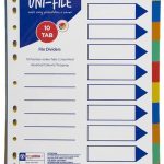 MARLIN FILE DIVIDERS JAN - DEC POLYPROP
