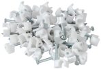 Noble Round Cable Clips 7mm White 100 Pieces per pack