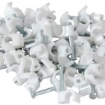 Noble 6mm White 100 Pieces Round Cable Clips