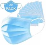 Casey 3 Ply Disposable Face Mask with Earloop 20 Per Pack blue