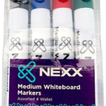 NEXX 4 Pack Assorted Medium Whiteboard Markers