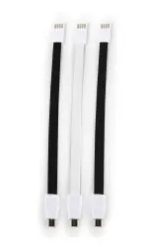 Whizzy Black and White Designer 3 Pack Micro USB Charge Cable