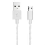 Whizzy White Reversible Micro USB Charge And Data Sync Cable