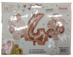 Casey 13pc Rose Gold and White Balloon Set Nr 4