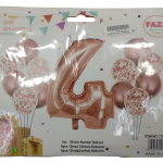 Casey 13pc Rose Gold and White Balloon Set Nr 4
