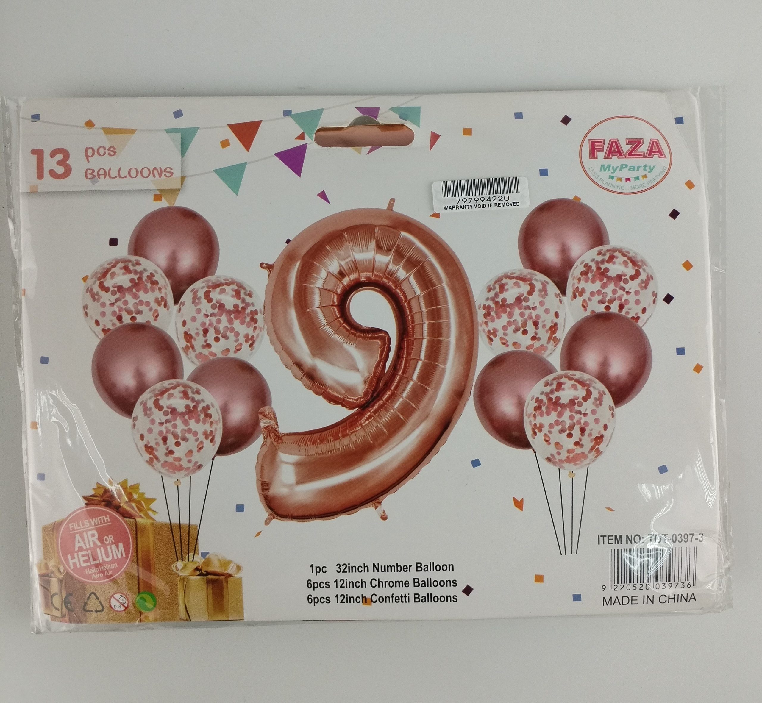1204202669dbd14081435.jpeg Casey 13pc Rose Gold and White Balloon Set Nr.9 - Image 1