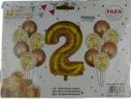 Casey 13pc Gold and White Balloon Set Nr 2