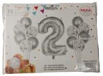 Casey 13pc Silver and White Balloon Set Nr 2