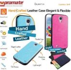 Promate Brown Lanko.S4 Hand Crafted Leather Case
