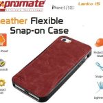 Promate Brown Lanko.i5 Hand Crafted Leather Case