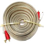 Geeko 5m Braided Dual Cinch RCA Audio Cable