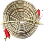 Geeko 5m Braided Dual Cinch RCA Audio Cable