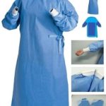 Casey Disposable SMS Fabric Reinforced Surgical Gown - Blue, Size Medium