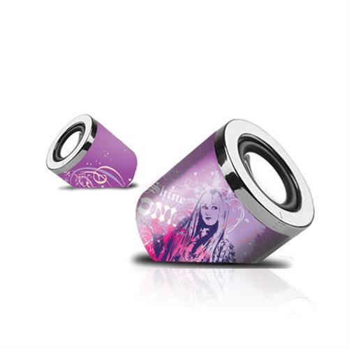 1204202669dbec77cd084.jpeg Disney Hanna Montana Mini Drum Speaker - Image 1