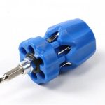 Goldtool Blue 7 in 1 Stubby Flat Head Driver Set