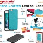 Promate Black Lanko i6 Leather Flexible Snap on Case