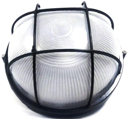 1204202669dbeebe0d4b9.jpeg Noble Pays Round Bulkhead Light Fitting Large Black - Image 1