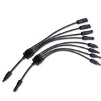 Solarix Y Connector 4 Way To 1 Way Solar Panel Combiner Cable Set
