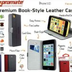 Promate White Tava 5C Book-Style Flip Case
