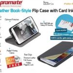 Promate Grey Folio S5 Bookcover with inside card pocket