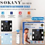 Sokany 180KG Bluetooth Bathroom Scale Black