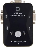 UniQue KVM 2 Port VGA USB 2.0 Manual Switch