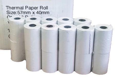1204202669dbfa42d3d02.jpeg Postron 100 Thermal 57mm X 40mm Credit Card Paper Rolls - Image 1