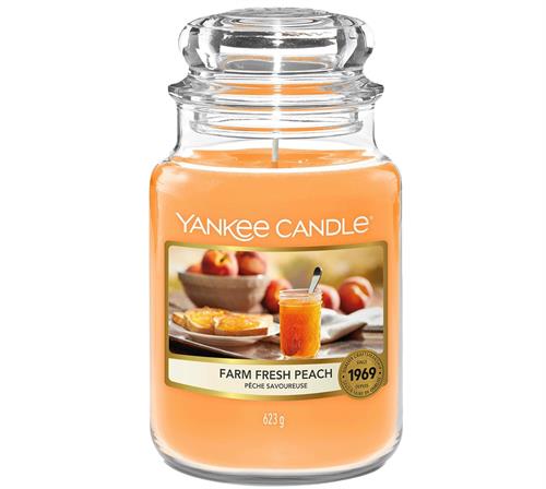 1204202669dbfc4dbc737.jpeg Yankee Candle Fresh Peach Large Jar Retail Box No warranty - Image 1