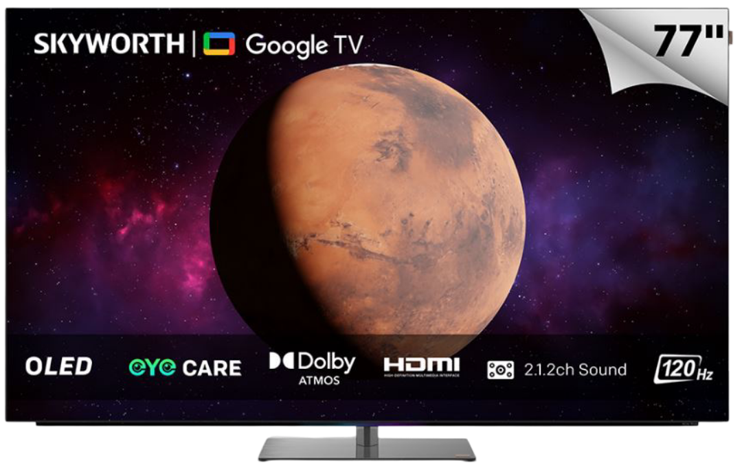 1204202669dc07c727f2f.png Skyworth 77 Inch SXF9850 OLED UHD Google TV - Image 1