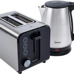 Midea Deluxe Stainless Kettle and 2 Slice Toaster Breakfast Pack
